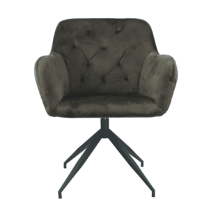 Otočná stolička, hnedá Velvet látka/čierna, VELEZA NEW vyobraziť