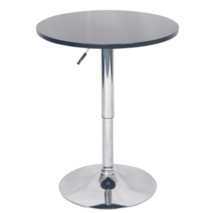 Barový stôl s nastaviteľnou výškou, čierna, priemer 60 cm, BRANY 2 NEW vyobraziť