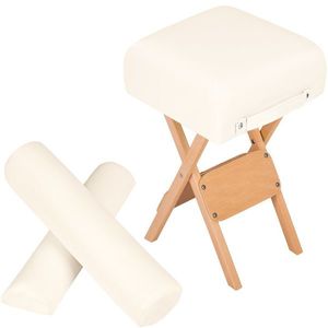 Skladacia stolička k masážnemu lôžku s 2 kusovou sadou masérskych valcov vyobraziť