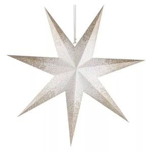 EMOS Vianočná papierová hviezda bielo-zlatá závesná 60cm DCAZ07 vyobraziť