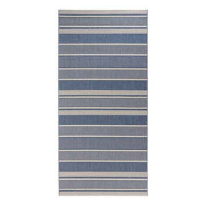 Modrý vonkajší koberec NORTHRUGS Strap, 80 x 200 cm vyobraziť