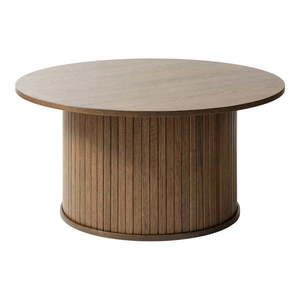 Hnedý okrúhly konferenčný stolík v dekore duba ø 90 cm Nola – Unique Furniture vyobraziť