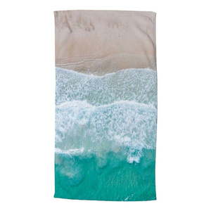 Béžovo-tyrkysovomodrá plážová osuška 100x180 cm – Good Morning vyobraziť