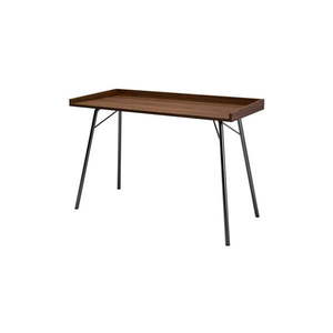 Pracovný stôl s doskou v dekore orechového dreva 52x115 cm Rayburn – Woodman vyobraziť