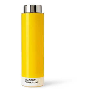Žltá cestovná nerezová fľaša 500 ml Yellow 012 – Pantone vyobraziť