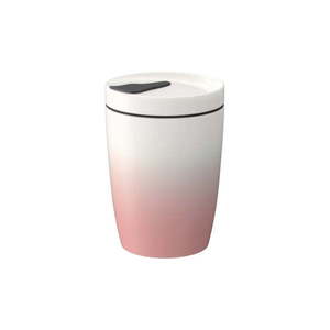 Ružovo-biely porcelánový cestovný hrnček Villeroy & Boch Like To Go, 290 ml vyobraziť