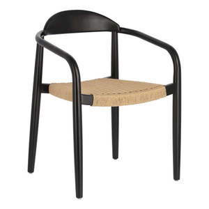 Béžovo-čierna záhradná stolička z eukalytového dreva Kave Home Glynis vyobraziť
