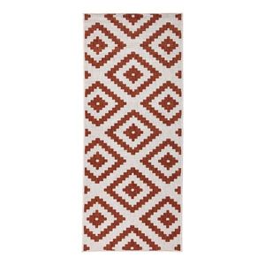 Červeno-krémový vonkajší koberec NORTHRUGS Malta, 80 x 345 cm vyobraziť