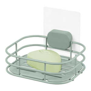 Samodržiaca kovová nádobka na mydlo v mentolovej farbe Grena – Compactor vyobraziť