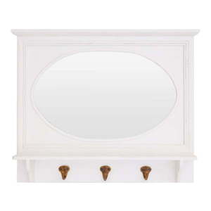 Nástenné zrkadlo s poličkou a vešiakom 53x43 cm Whitley – Premier Housewares vyobraziť