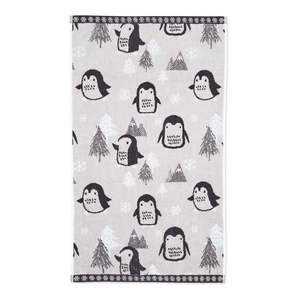 Svetlosivý bavlnený uterák 50x85 cm Cosy Penguin – Catherine Lansfield vyobraziť