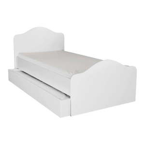 Biela jednolôžková posteľ s úložným priestorom 90x190 cm Kanguru – Kalune Design vyobraziť
