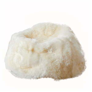 Biely sedací vak z ovčej kožušiny Native Natural, ⌀ 110 cm vyobraziť