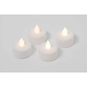 Nexos 42988 Dekoratívna sada - 4 čajové sviečky - biela vyobraziť