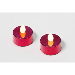 Nexos 42985 Dekoratívna sada - 2 čajové sviečky - červená vyobraziť