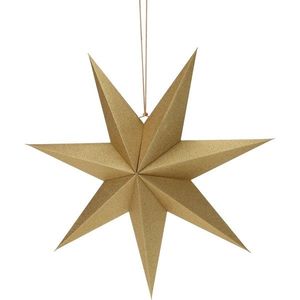 Vianočná papierová dekorácia Gold star, 60 x 60 x 1, 5 cm vyobraziť