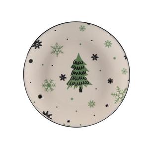Vianočný keramický dezertný tanier 19cm stromček vyobraziť