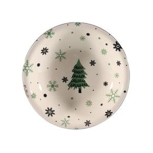 Vianočný keramický polievkový tanier 21cm stromček vyobraziť