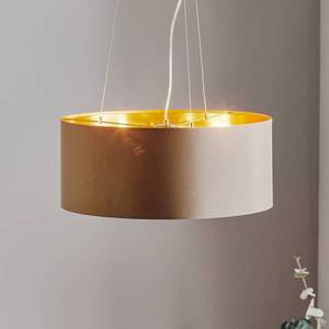 EGLO Závesná lampa Maserlo okrúhle, taupe-zlatá vyobraziť