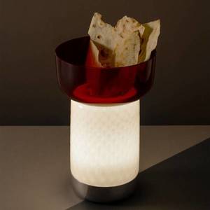 Artemide Artemide Bontà stolná LED lampa, červená miska vyobraziť