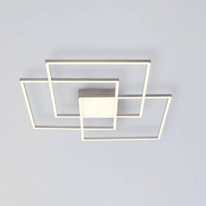 JUST LIGHT. LED stropné svietidlo Asmin, CCT, oceľ, 75x75cm vyobraziť