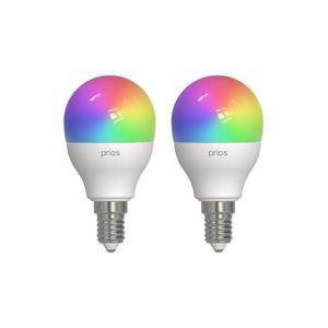 PRIOS Prios LED kvapka E14 4, 9W RGBW WLAN matná sada 2ks vyobraziť