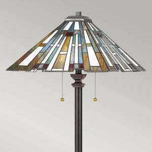 QUOIZEL Stojacia lampa Maybeck v dizajne Tiffany vyobraziť
