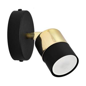LED Nástenné bodové svietidlo TUBSSON 1xGU10/6, 5W/230V čierna/zlatá vyobraziť