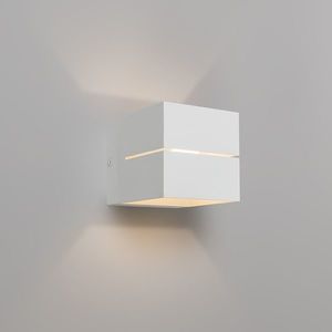 Moderné nástenné svietidlo biele 9, 7 cm - Transfer Groove vyobraziť