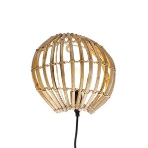 Vidiecka nástenná lampa bambusová - Canna vyobraziť