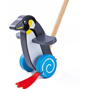 Dřevěný jezdící tučňák PENGUIN černý vyobraziť