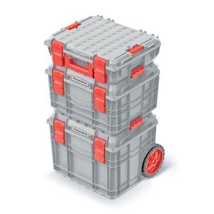 Sada kufrů na nářadí 3 ks CEBLOCCK PRO 45 x 38 x 80 cm šedo-červená vyobraziť