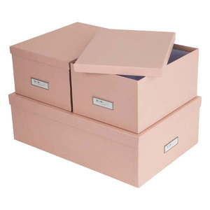 Kartónové úložné boxy s vekom v súprave 3 ks Inge – Bigso Box of Sweden vyobraziť