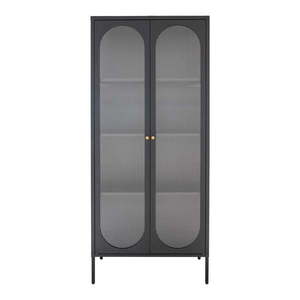 Čierna kovová vitrína 80x180 cm Adelaide – House Nordic vyobraziť