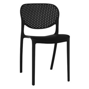 KONDELA Fedra New plastová jedálenská stolička čierna vyobraziť