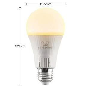 PRIOS LED žiarovka E27 A60 15 W biela 2 700 K vyobraziť