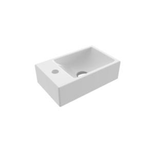 BOCCHI Milano Mini - Umývadielko 370x230 mm, bez prepadu, biela lesklá vyobraziť