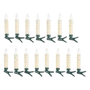 LIVARNO home Bezdrôtové LED sviečky na vianočný stromček (krémová so štrasovými kamienkami) vyobraziť