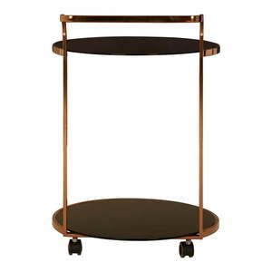 Servírovací stolík na kolieskach so sklenenou doskou ø 50 cm Ackley – Premier Housewares vyobraziť
