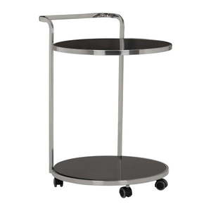 Servírovací stolík na kolieskach so sklenenou doskou ø 50 cm Ackley – Premier Housewares vyobraziť