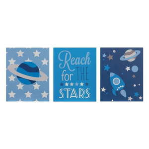 Detské obrázky v súprave 3 ks 16x20 cm Reach for the Stars – Premier Housewares vyobraziť