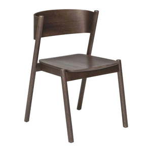 Hnedá jedálenská stolička z dubového dreva Oblique - Hübsch vyobraziť