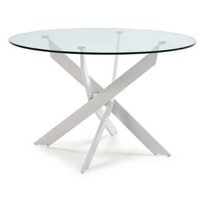 Okrúhly jedálenský stôl so sklenenou doskou 120x120 cm Ruth - Marckeric vyobraziť