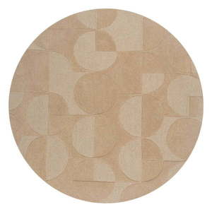 Béžový vlnený okrúhly koberec ø 160 cm Gigi - Flair Rugs vyobraziť