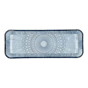 Modrý sklenený servírovací tanier 14x38 cm Kusintha - Bitz vyobraziť