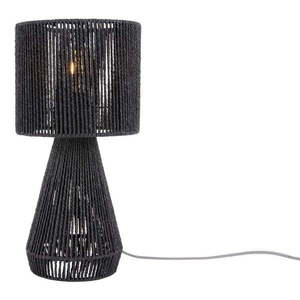 Čierna stolová lampa s tienidlom z papierového výpletu (výška 40 cm) Forma Cone – Leitmotiv vyobraziť