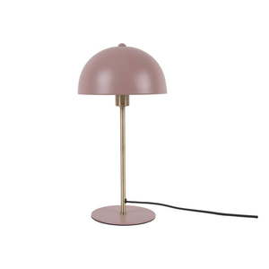 Ružová stolová lampa s detailmi v zlatej farbe Leitmotiv Bonnet vyobraziť