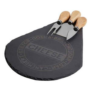 Servírovacia doska na syr s 3 nožmi – Premier Housewares vyobraziť