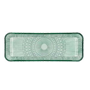 Zelený sklenený servírovací tanier 14x38 cm Kusintha – Bitz vyobraziť
