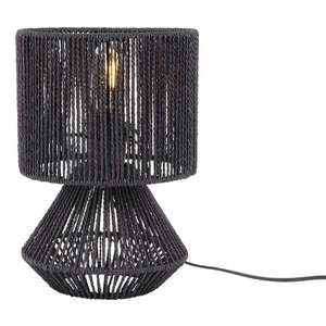 Čierna stolová lampa s tienidlom z papierového výpletu (výška 30 cm) Forma – Leitmotiv vyobraziť